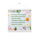 Jer 29:11 - Bible Verse, to give you hope Enhanced Matte Paper Poster With Hanger