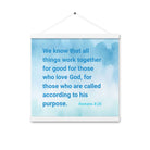 Rom 8:28 - Bible Verse, together for good Enhanced Matte Paper Poster With Hanger