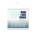 Psalm 119:11 - Bible Verse, hidden your word Enhanced Matte Paper Poster With Hanger