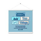 John 16:33 - Bible Verse, in me you may have peace Enhanced Matte Paper Poster With Hanger