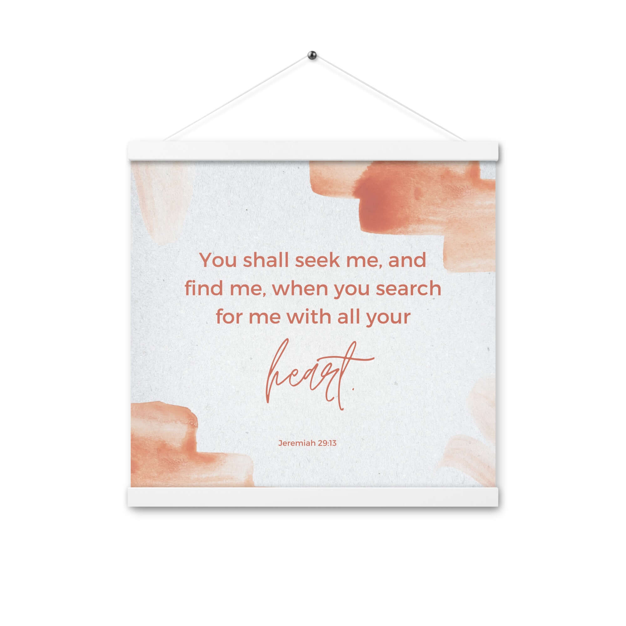 Jeremiah 29:13 - Bible Verse, find me Enhanced Matte Paper Poster With Hanger