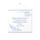 1 Chronicles 16:34 Bible Verse, to the Lord Enhanced Matte Paper Poster With Hanger