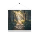 John 14:6 Bible Verse I Am Enhanced Matte Paper Poster With Hanger White 16″×16″