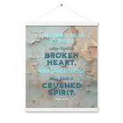 Psalm 34:18 - Bible Verse, The LORD is Near Hanger Poster