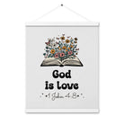 1 John 4:8 - Bible Verse, God is Love Enhanced Matte Paper Poster With Hanger