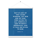 James 1:5 Bible Verse, gives to all Enhanced Matte Paper Poster With Hanger