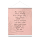 Revelation 21:4 Bible Verse, their eyes Enhanced Matte Paper Poster With Hanger