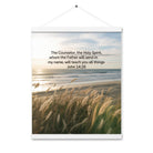 John 14:26 Bible Verse in my name Enhanced Matte Paper Poster With Hanger White 16″×20″