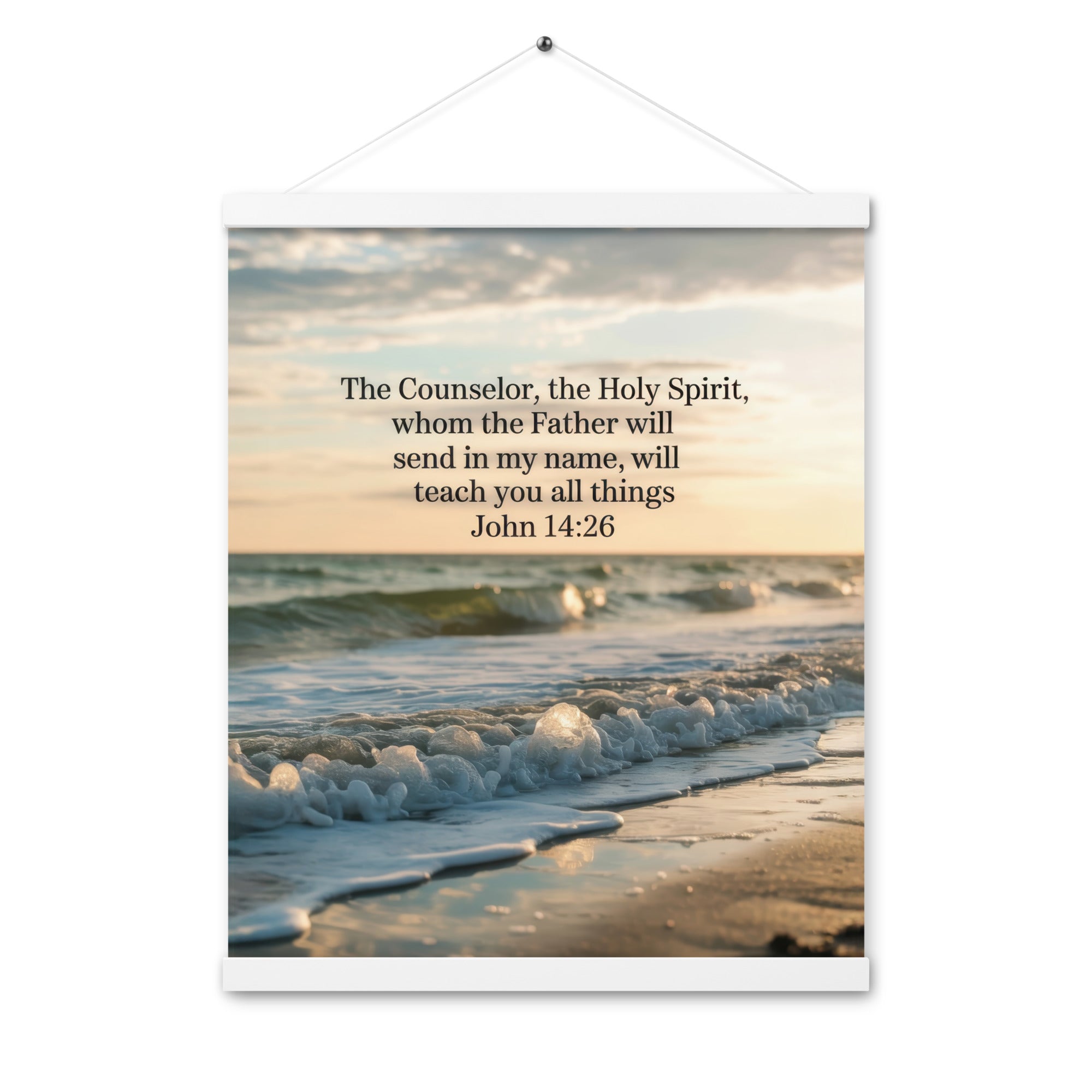 John 14:26 Bible Verse You All Enhanced Matte Paper Poster With Hanger White 16″×20″