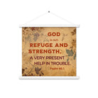 Psalm 46:1 - Bible Verse, God is Our Refuge Hanger Poster