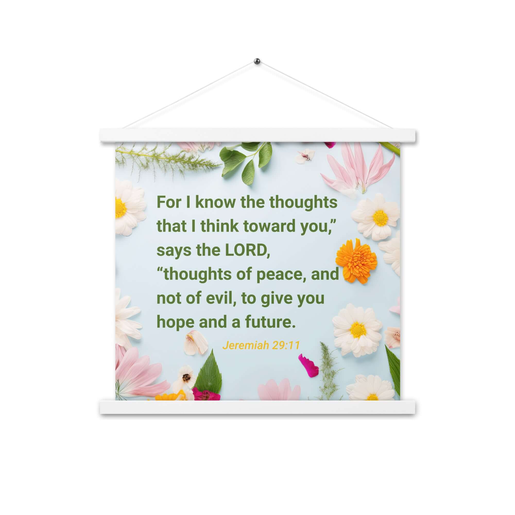 Jer 29:11 - Bible Verse, to give you hope Enhanced Matte Paper Poster With Hanger