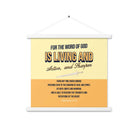 Heb 4:12 - Bible Verse, living and active Enhanced Matte Paper Poster With Hanger