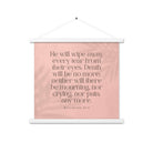 Revelation 21:4 Bible Verse, their eyes Enhanced Matte Paper Poster With Hanger