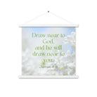James 4:8 Bible Verse, Draw near Enhanced Matte Paper Poster With Hanger