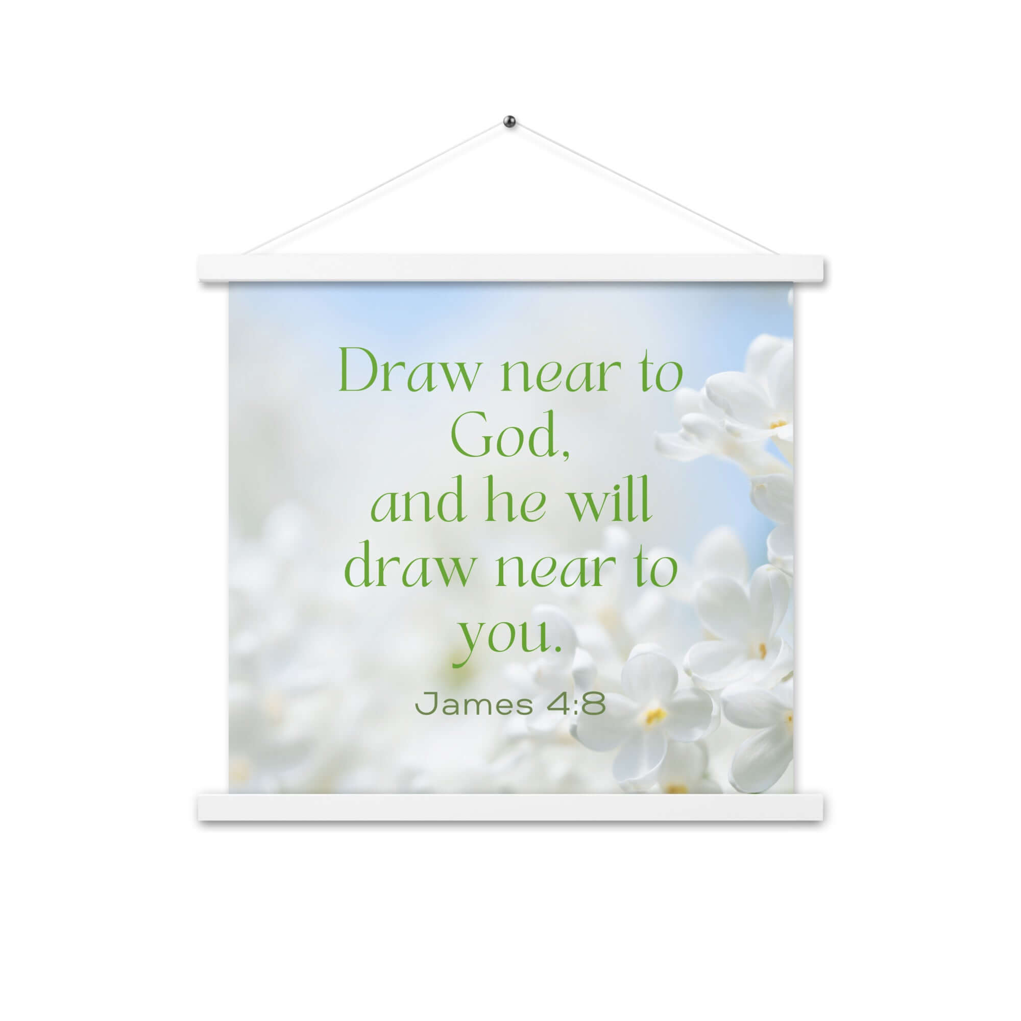 James 4:8 Bible Verse, Draw near Enhanced Matte Paper Poster With Hanger
