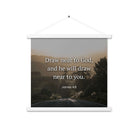 James 4:8 Bible Verse, Cleanse your Enhanced Matte Paper Poster With Hanger