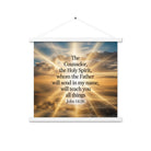 John 14:26 Bible Verse will send Enhanced Matte Paper Poster With Hanger White 18″×18″