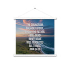 John 14:26 Bible Verse will teach Enhanced Matte Paper Poster With Hanger White 18″×18″