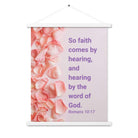 Romans 10:17 - Bible Verse, faith comes by Enhanced Matte Paper Poster With Hanger