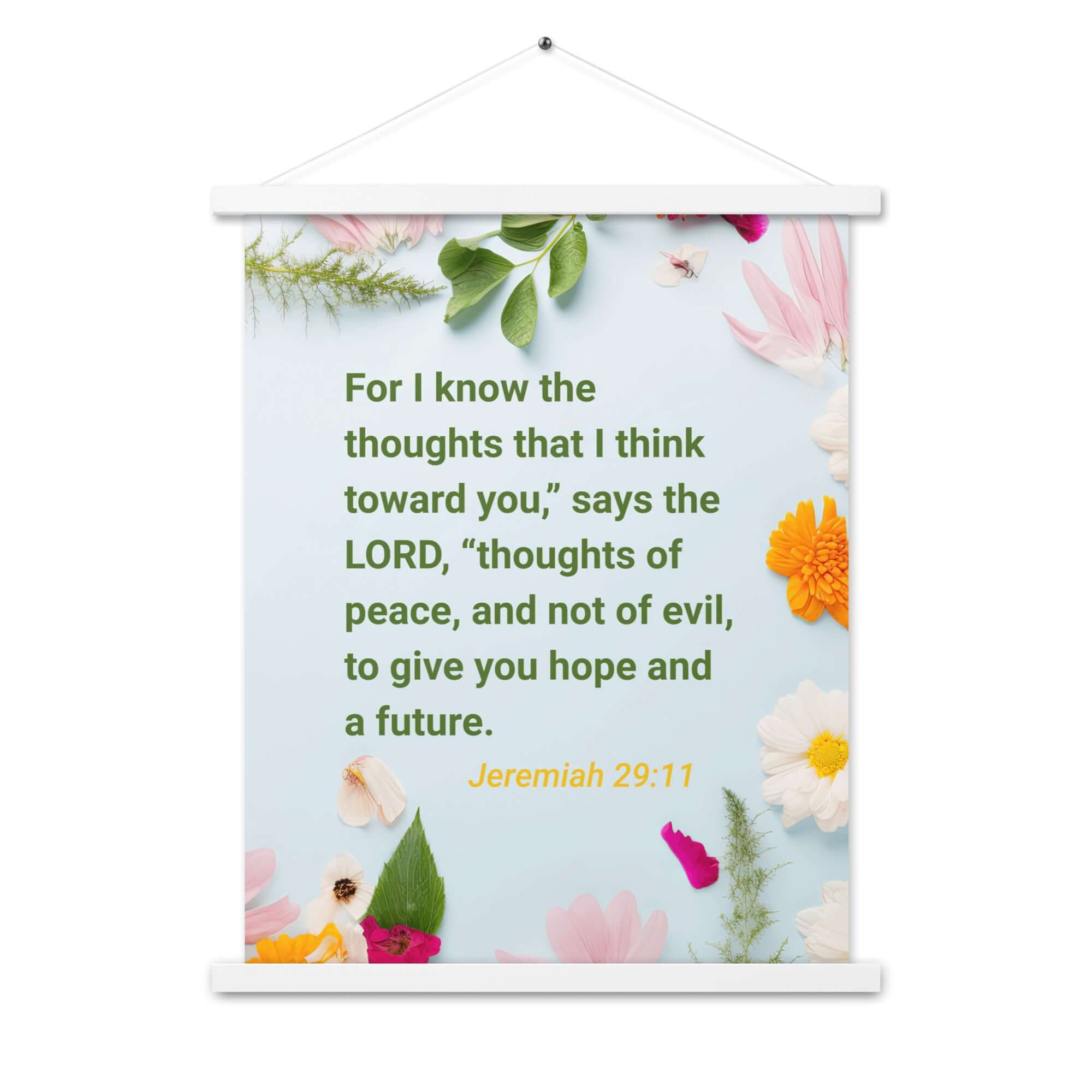 Jer 29:11 - Bible Verse, to give you hope Enhanced Matte Paper Poster With Hanger