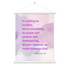 Phil 4:6 - Bible Verse, Prayer and Petition Enhanced Matte Paper Poster With Hanger