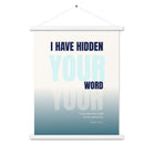 Psalm 119:11 - Bible Verse, hidden your word Enhanced Matte Paper Poster With Hanger