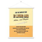 Heb 4:12 - Bible Verse, living and active Enhanced Matte Paper Poster With Hanger