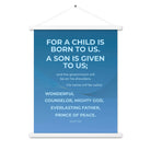 Isaiah 9:6 - Bible Verse, Everlasting Father Enhanced Matte Paper Poster With Hanger