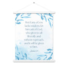 James 1:5 Bible Verse, lacks wisdom Enhanced Matte Paper Poster With Hanger