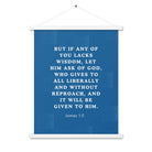 James 1:5 Bible Verse, gives to all Enhanced Matte Paper Poster With Hanger