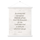 Joshua 1:9 Bible Verse, Be strong Enhanced Matte Paper Poster With Hanger