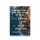 2 Tim 1:7 - Bible Verse, Power, Love, Self-Control Hanger Poster