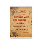 Psalm 46:1 - Bible Verse, God is Our Refuge Hanger Poster