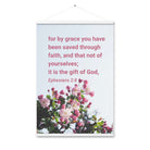 Eph 2:8 - Bible Verse, saved through faith Enhanced Matte Paper Poster With Hanger