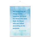 Rom 8:28 - Bible Verse, together for good Enhanced Matte Paper Poster With Hanger