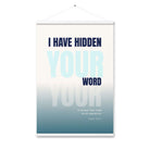 Psalm 119:11 - Bible Verse, hidden your word Enhanced Matte Paper Poster With Hanger