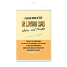 Heb 4:12 - Bible Verse, living and active Enhanced Matte Paper Poster With Hanger