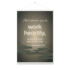 Col 3:23 - Bible Verse, as for the Lord Enhanced Matte Paper Poster With Hanger