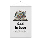 1 John 4:8 - Bible Verse, God is Love Enhanced Matte Paper Poster With Hanger