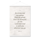 Joshua 1:9 Bible Verse, Be strong Enhanced Matte Paper Poster With Hanger