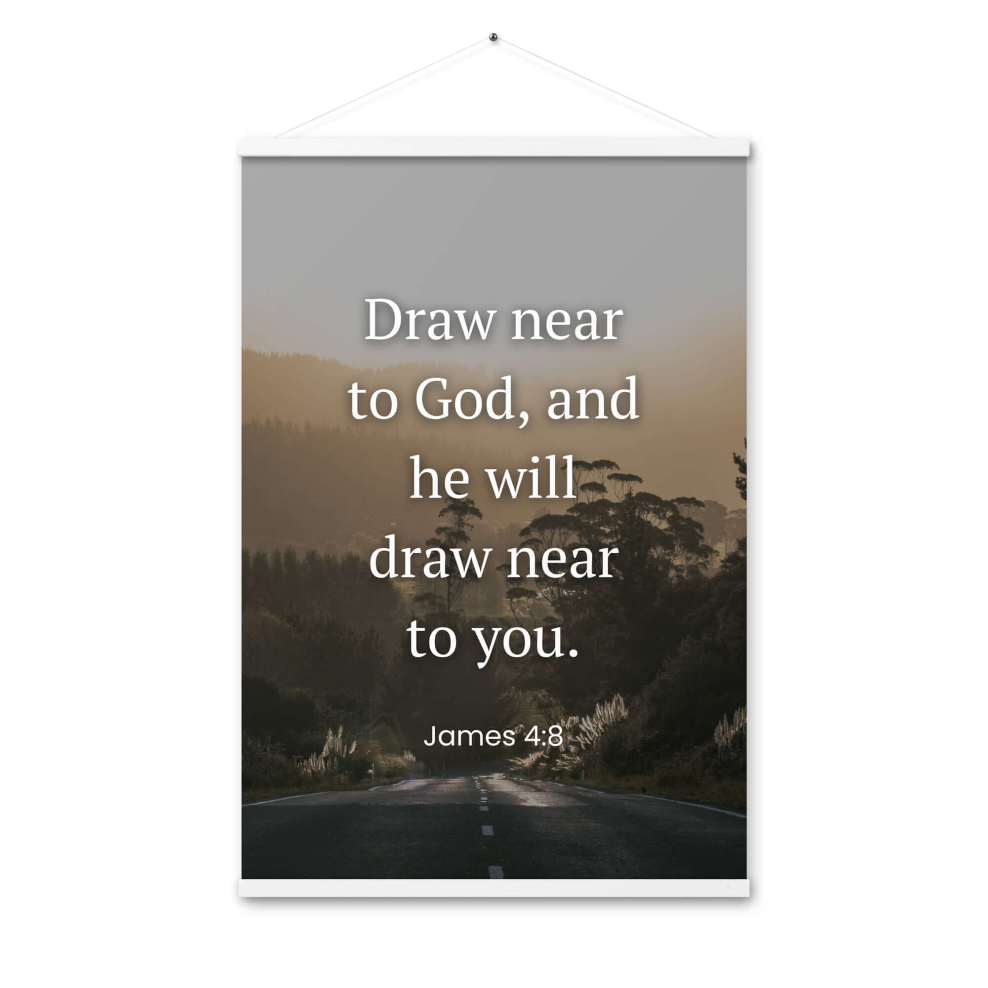 James 4:8 Bible Verse, Cleanse your Enhanced Matte Paper Poster With Hanger
