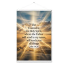 John 14:26 Bible Verse will send Enhanced Matte Paper Poster With Hanger White 24″×36″