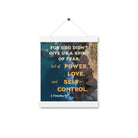 2 Tim 1:7 - Bible Verse, Power, Love, Self-Control Hanger Poster