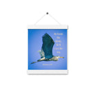 Matt 6:26, Graceful Heron, He'll Care for You Hanger Poster