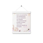 Isaiah 53:5 - Bible Verse, by his wounds Enhanced Matte Paper Poster With Hanger