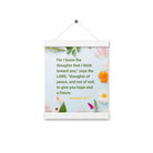 Jer 29:11 - Bible Verse, to give you hope Enhanced Matte Paper Poster With Hanger