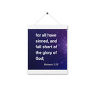 Romans 3:23 - Bible Verse, all have sinned Enhanced Matte Paper Poster With Hanger