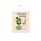 Col 3:16 - Bible Verse, word of Christ Enhanced Matte Paper Poster With Hanger