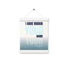 Psalm 119:11 - Bible Verse, hidden your word Enhanced Matte Paper Poster With Hanger