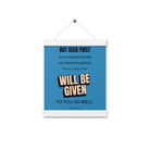 Matt 6:33 - Bible Verse, seek first God’s Kingdom Enhanced Matte Paper Poster With Hanger